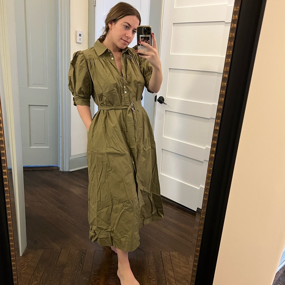 Button Down Maxi Dress w/ Tie